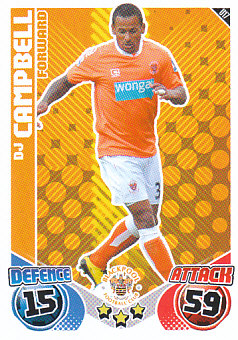 DJ Campbell Blackpool 2010/11 Topps Match Attax #U17